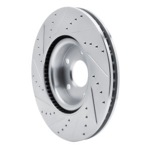 Ford Escape Brake Rotor (1) - Front Right - R1 Concepts - Drilled & Slotted - Silver - `20-`25